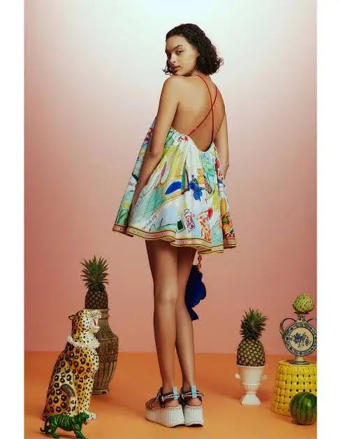 Alemais La Charrasca Mini Dress Print Size 8 photo 4