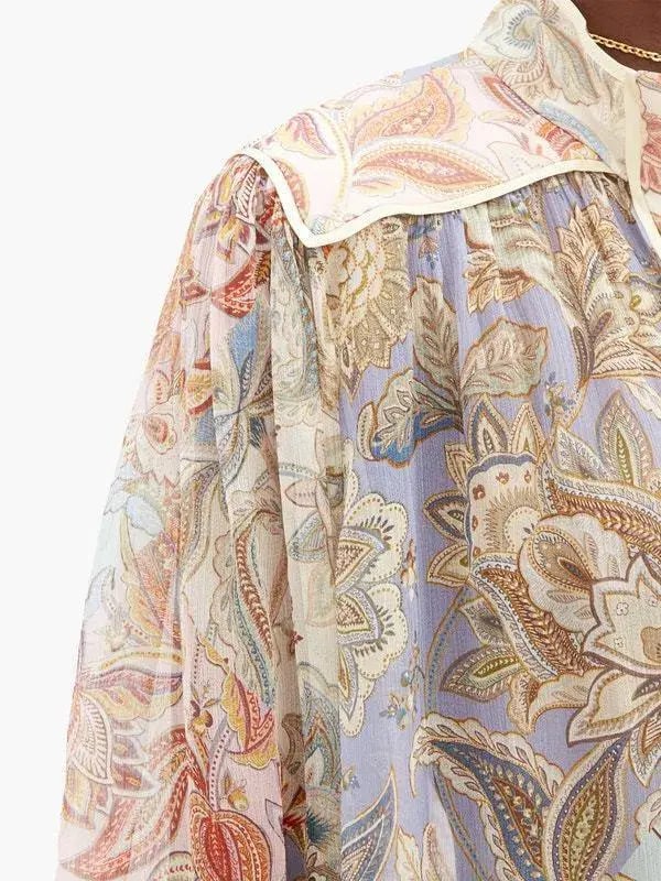 Zimmermann Lucky Bound Blouse Floral Size 8 photo 4