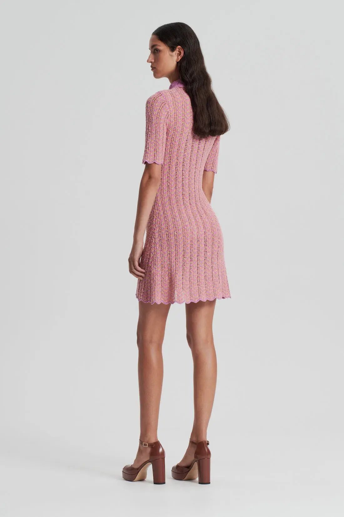 Scanlan Theodore Knit Shirt Dress Pink Size S/ AU 8 photo 2