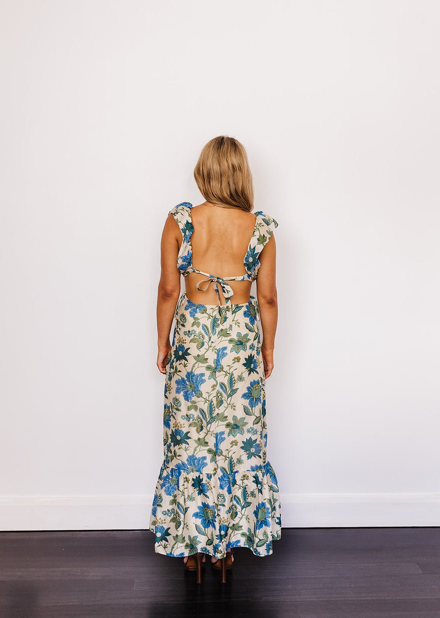 Sir the Label Celia Frill Floral Print Midi Dress photo 2