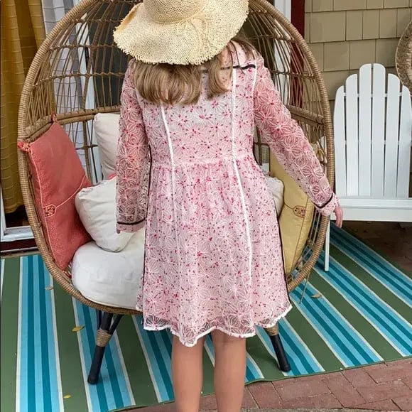 Fendi Embroidered Flower Dress Pink Size IT 40/AU 8 photo 2