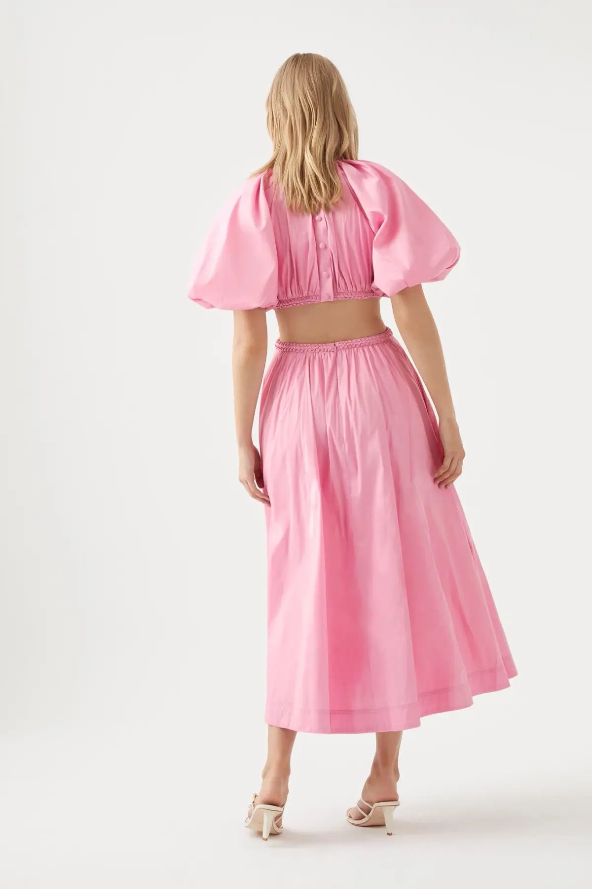 Aje Capucine Midi Dress Pink Size 10 photo 5