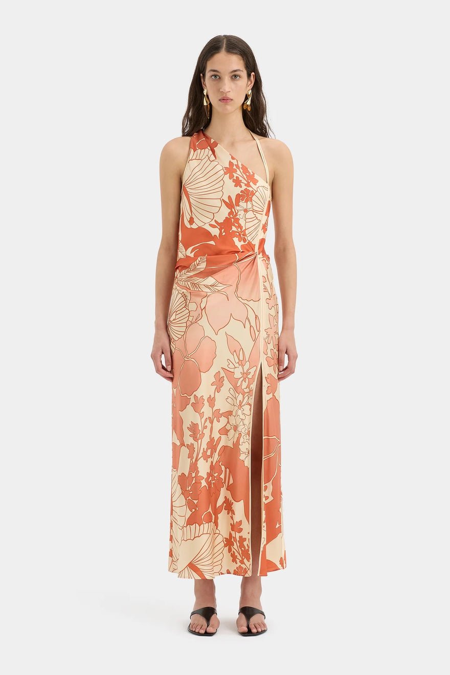 Sir The Label Como Asymmetric Dress - Paradiso Print photo 4
