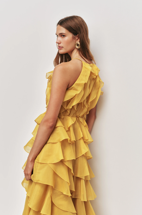 Aje Cleo Gown Marigold Yellow photo 4