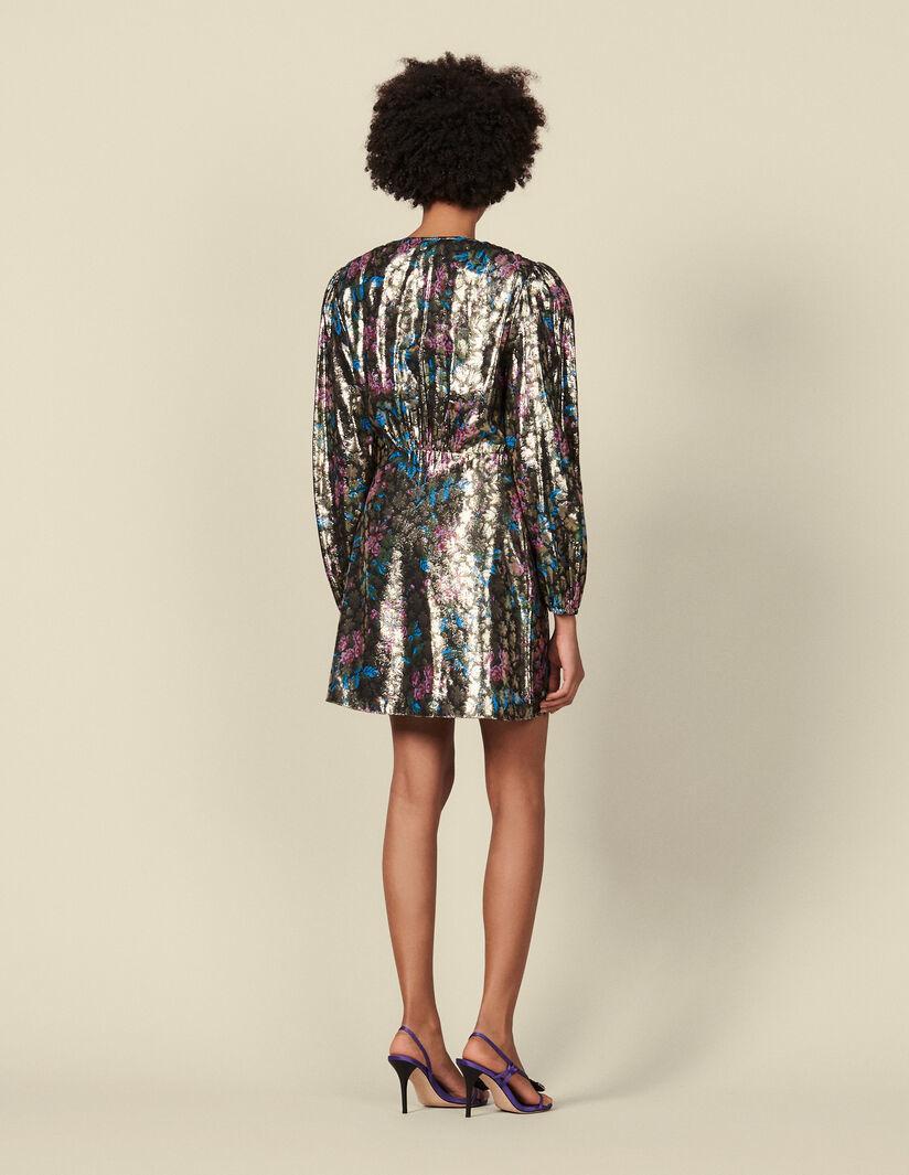 Sandro Metallic Jacquard Dress Size 8 photo 2