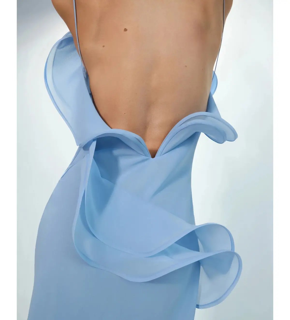 Selezza London Chiffon Maxi Dress Baby Blue Size AU 6 photo 4