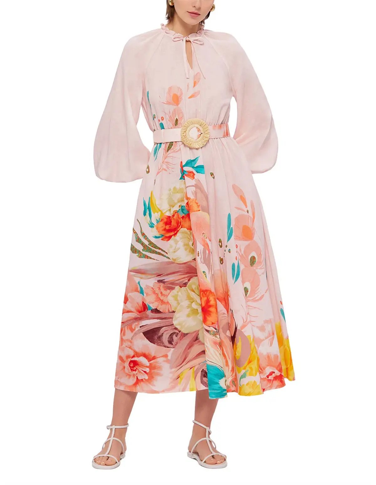 Leo Lin Pippa Midi Dress in Euphoria Print Size 10 photo 4