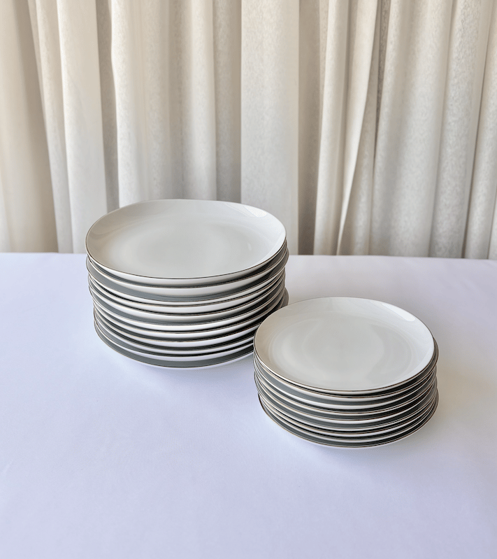 Porcelain Gold Rimmed Dinner Plate 28cmD photo 5