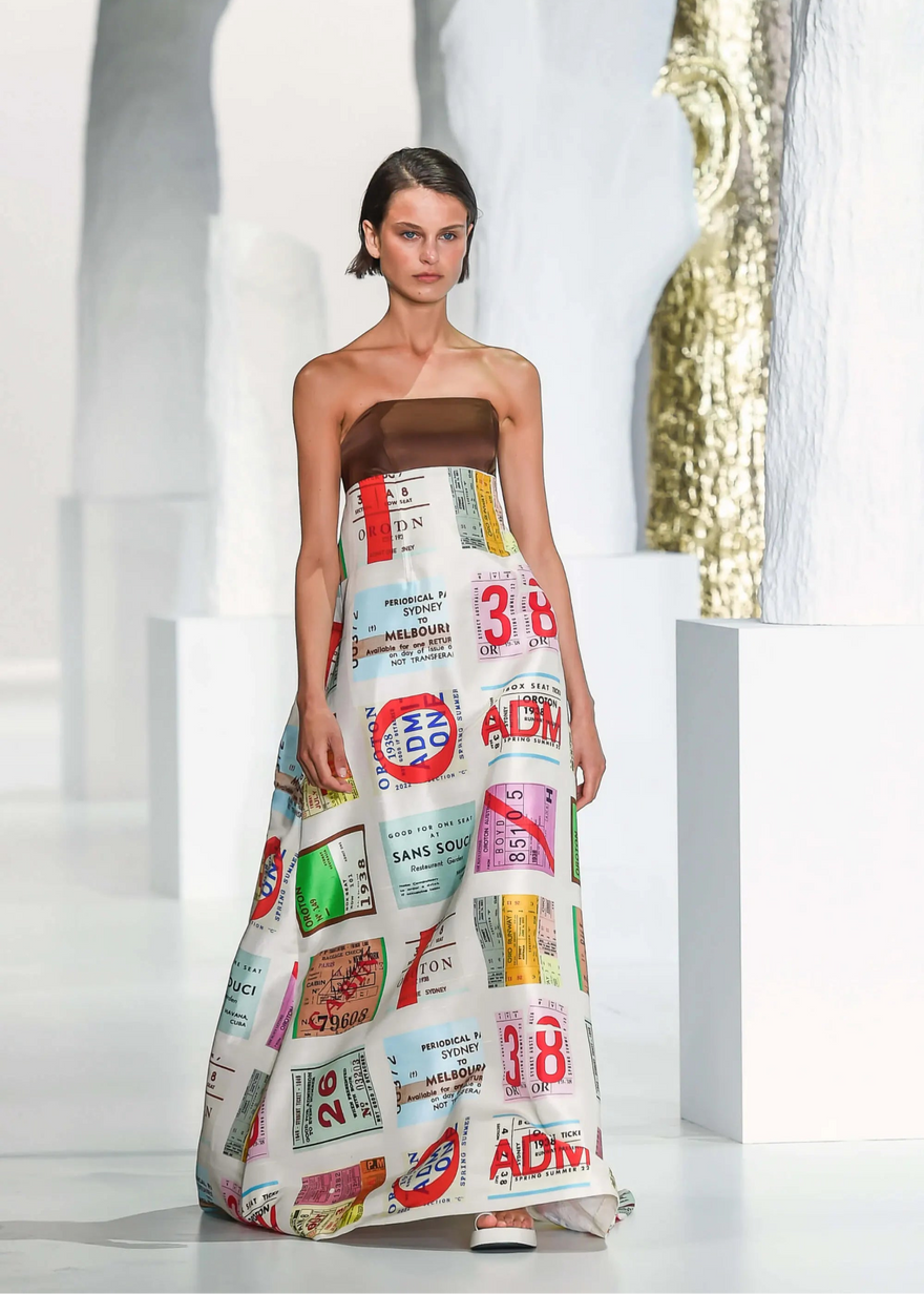 Oroton Ticket Print Gown photo 2