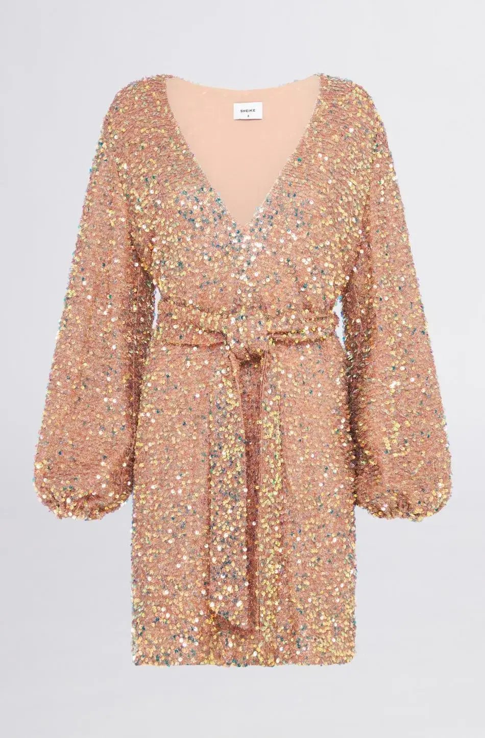 Sheike Xanadu Mini Dress Rose Gold Size 12 photo 5