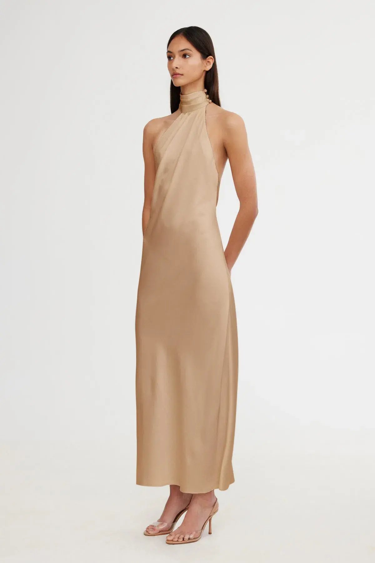 Significant Other Darcy Backless Dress Sand Size 8 photo 2