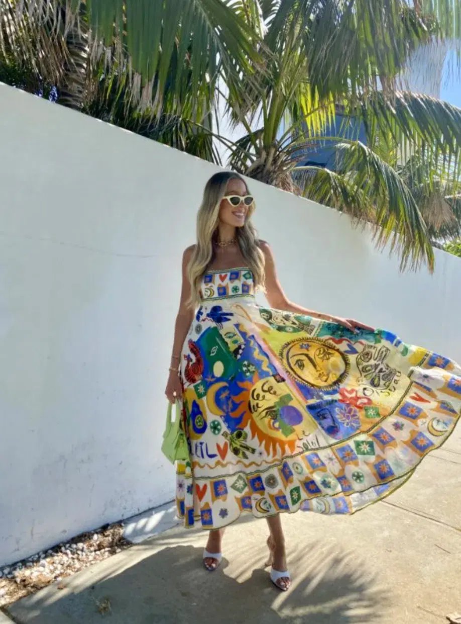 Alemais Soleil Sundress Multi-colored Size AU 12 photo 2