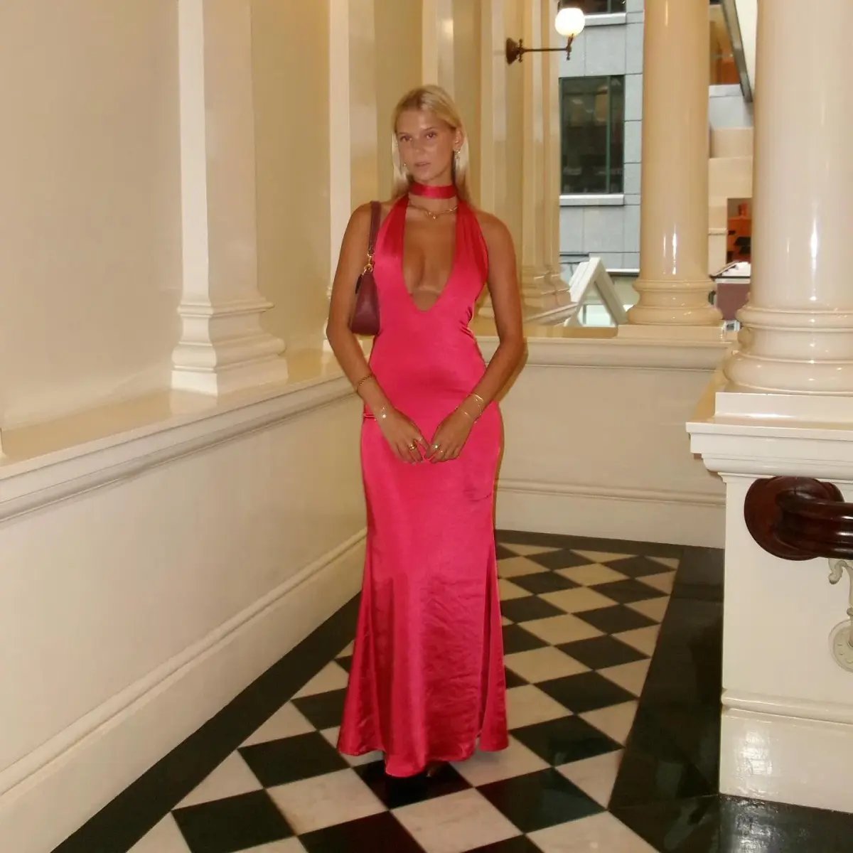 I am Delilah Margot Maxi Dress Cherry Size 6 photo 4
