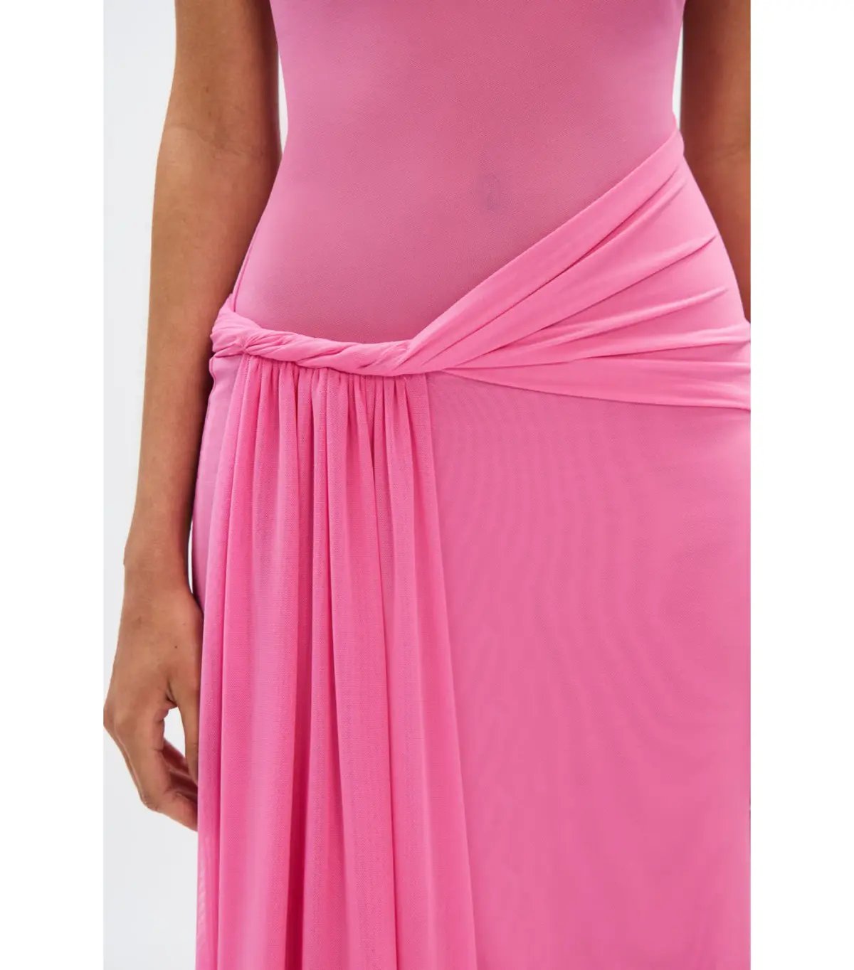 MISHA Sisal Mesh Maxi Dress Orchid Pink Size 10/M photo 4