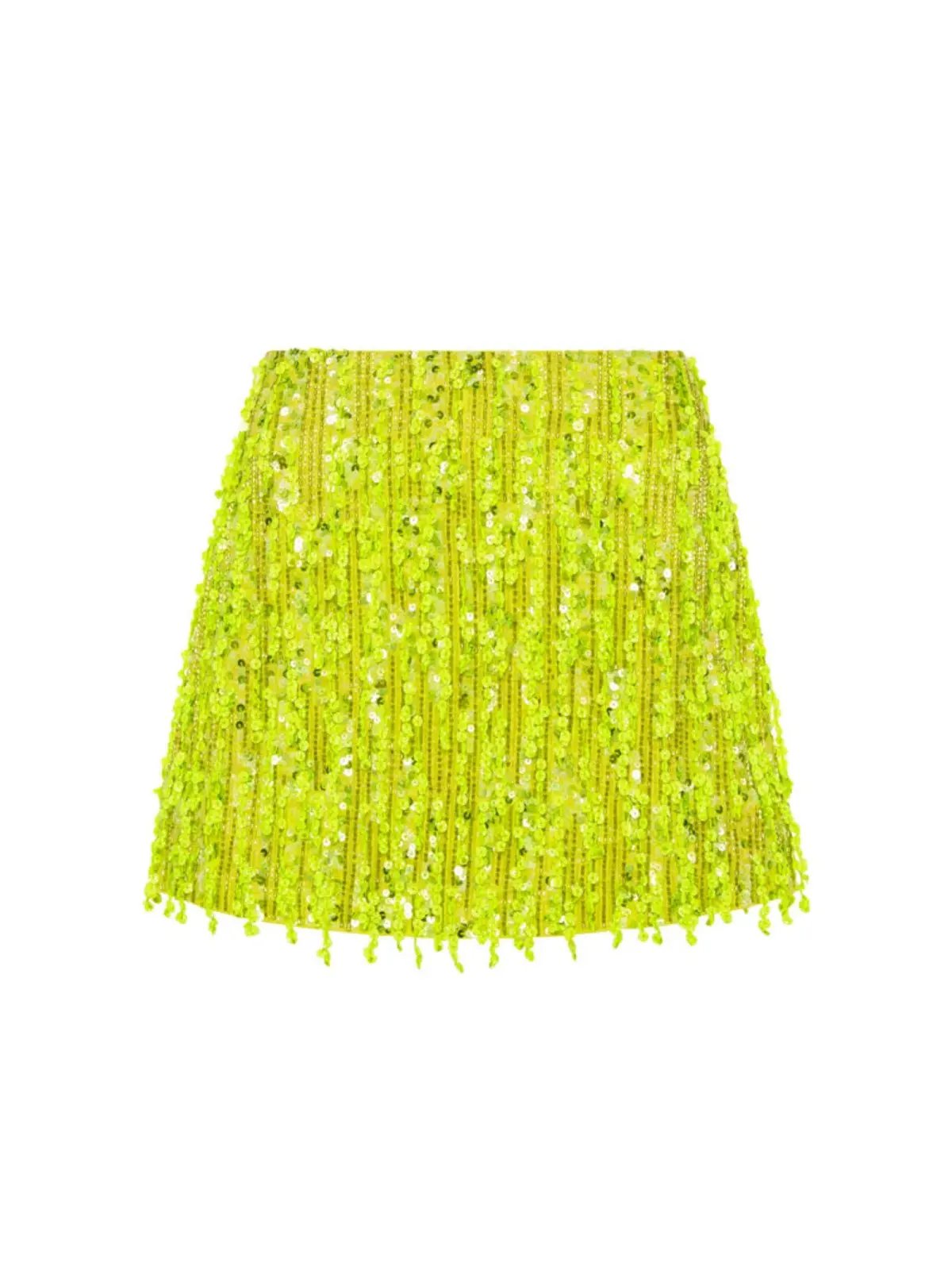 Aje Green Garni Sequin Micro Mini Skirt Green Sequin Size AU 14 photo 4