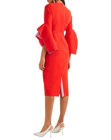 Roksanda Duo Tone Red Pink Ronda Midi Dress photo 4