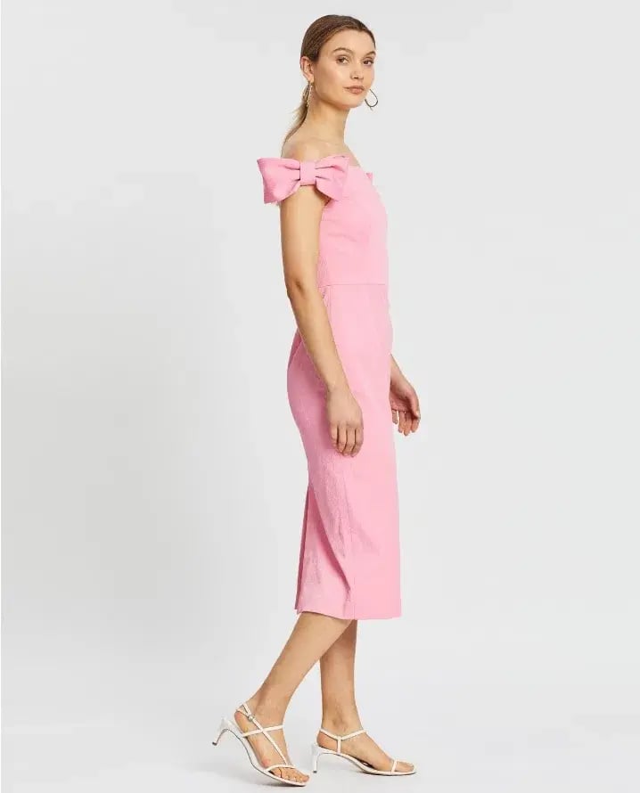 Rebecca Vallance Winslow Midi Dress Pink Size 14 photo 2