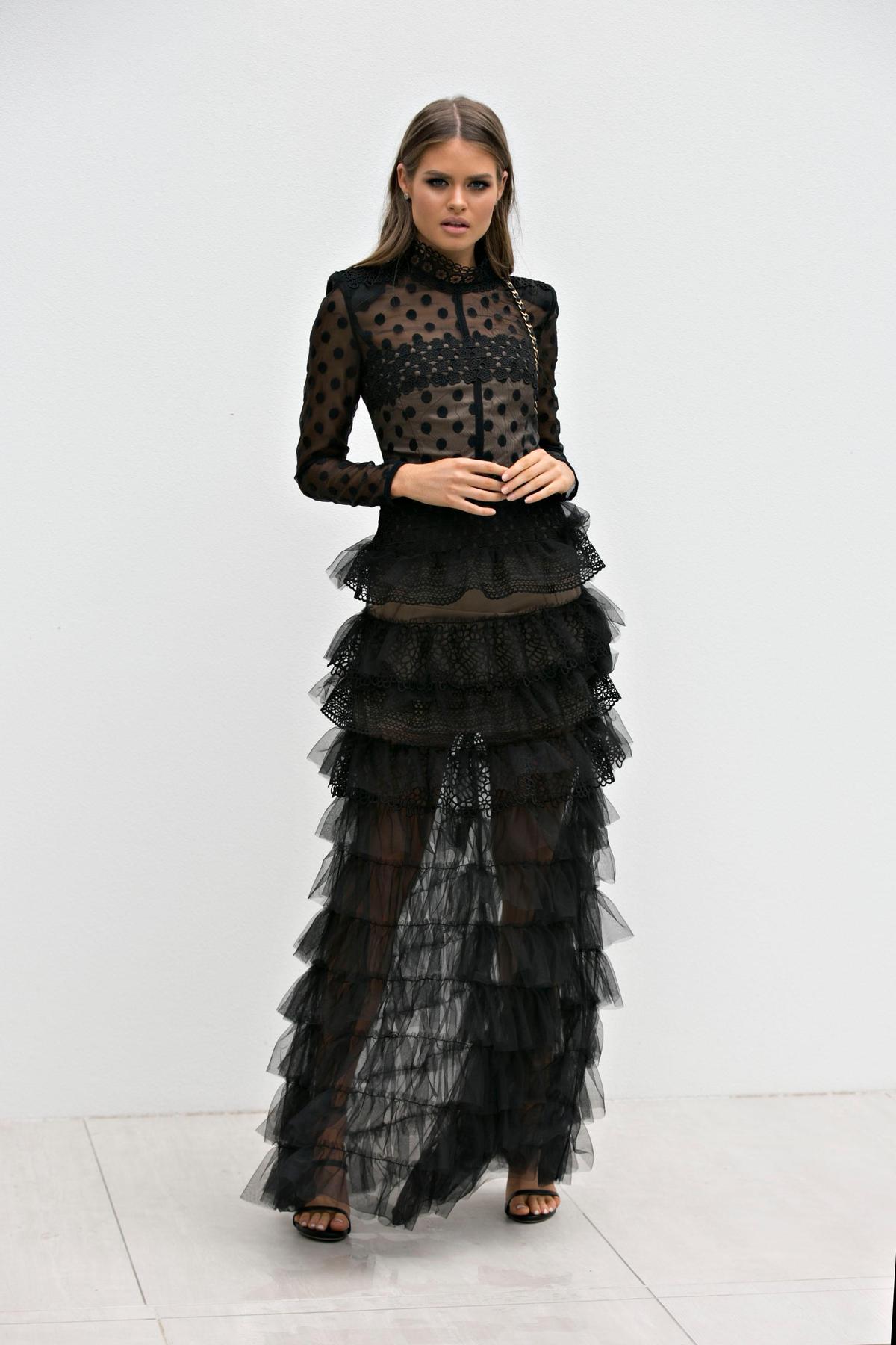 Bronx & Banco Isabella Gown Black Size 10 photo 2