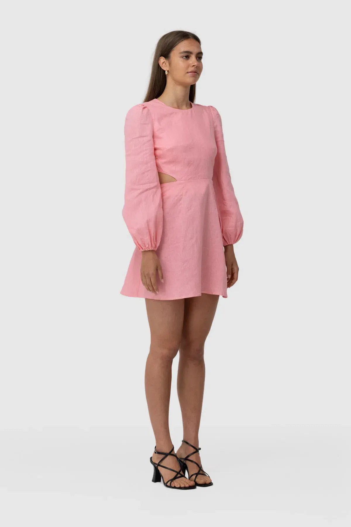 The Wolfgang Safi Linen Cut Out Dress Floss Size 10 photo 2