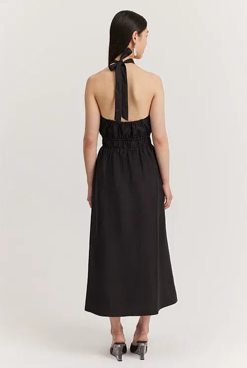 Country Road Halter Midi Dress Black Size AU 10 photo 2