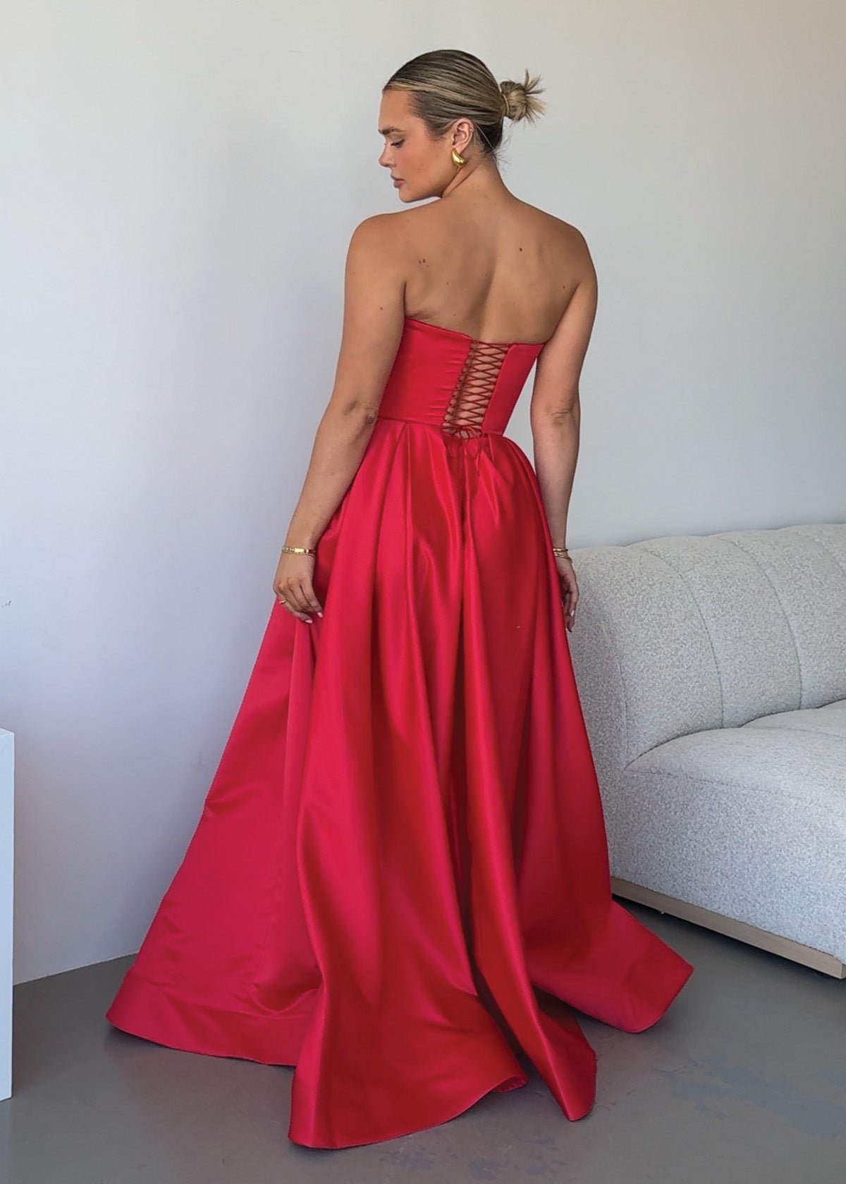 Macie Gown in Red photo 2