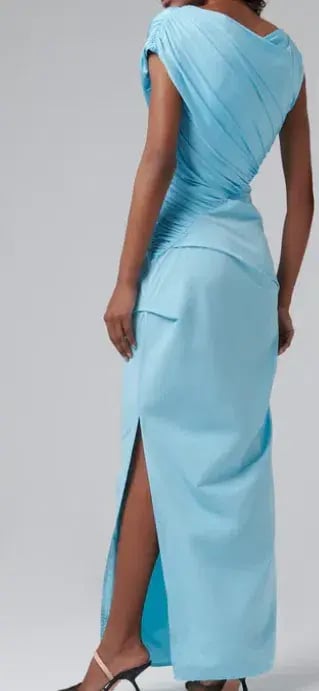Paris Georgia Kaya MIdi Dress Iris Blue Size 12 photo 4