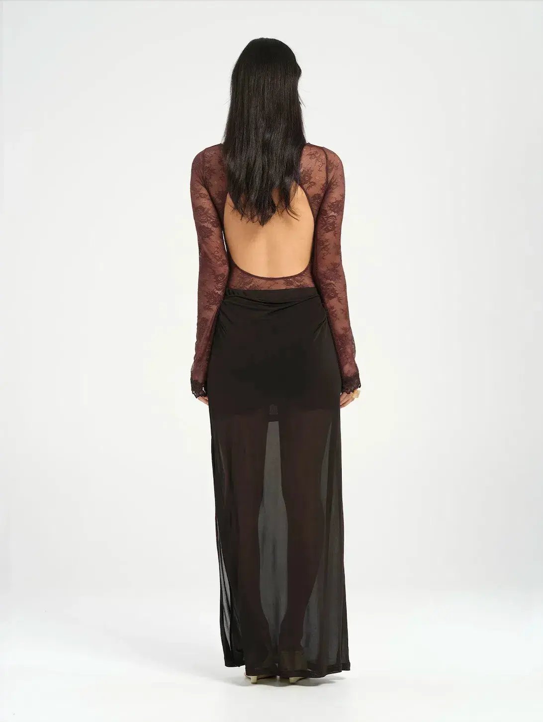 BENNI Oskar Maxi Dress in Chocolate Brown Size 8 / AU 8 photo 3