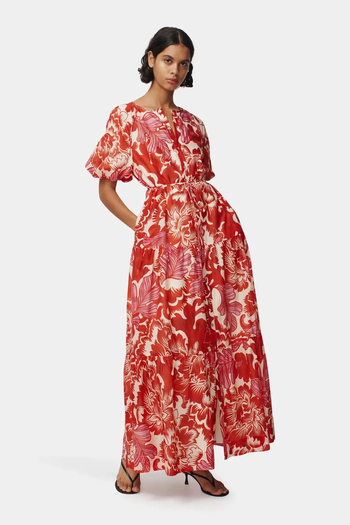 Hansen and Gretel Margiela Maxi Dress Scarlet Garden Size AU 6 photo 6