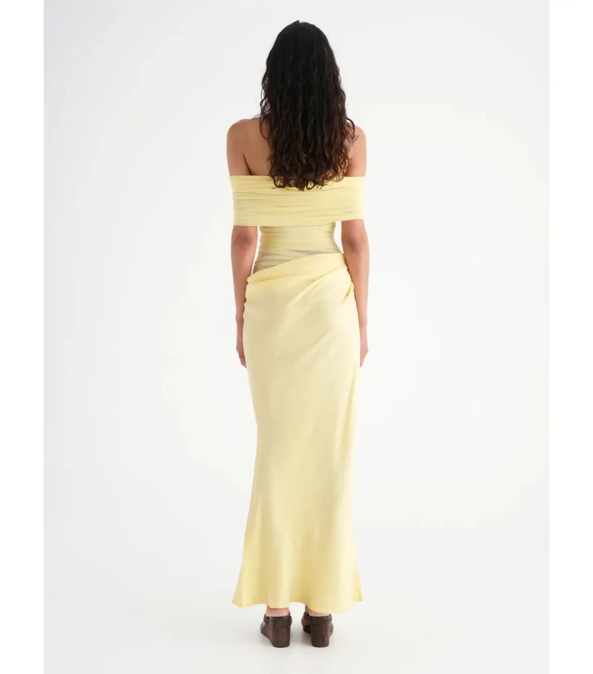 Benni Nico Off The Shoulder Dress Butter Size AU 10 photo 3