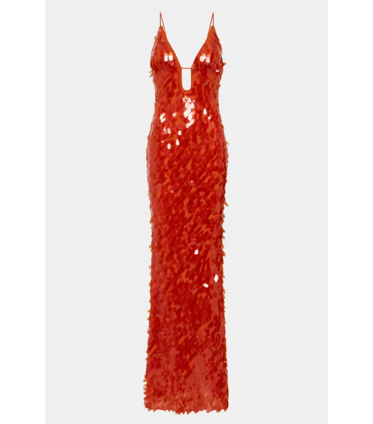 Misha Sapphire Sequin Maxi Dress Red Size 10/M photo 4