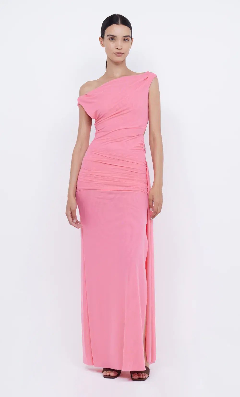 Bec & Bridge Kailani Asym Dress Grapefruit Pink Size 8 photo 2