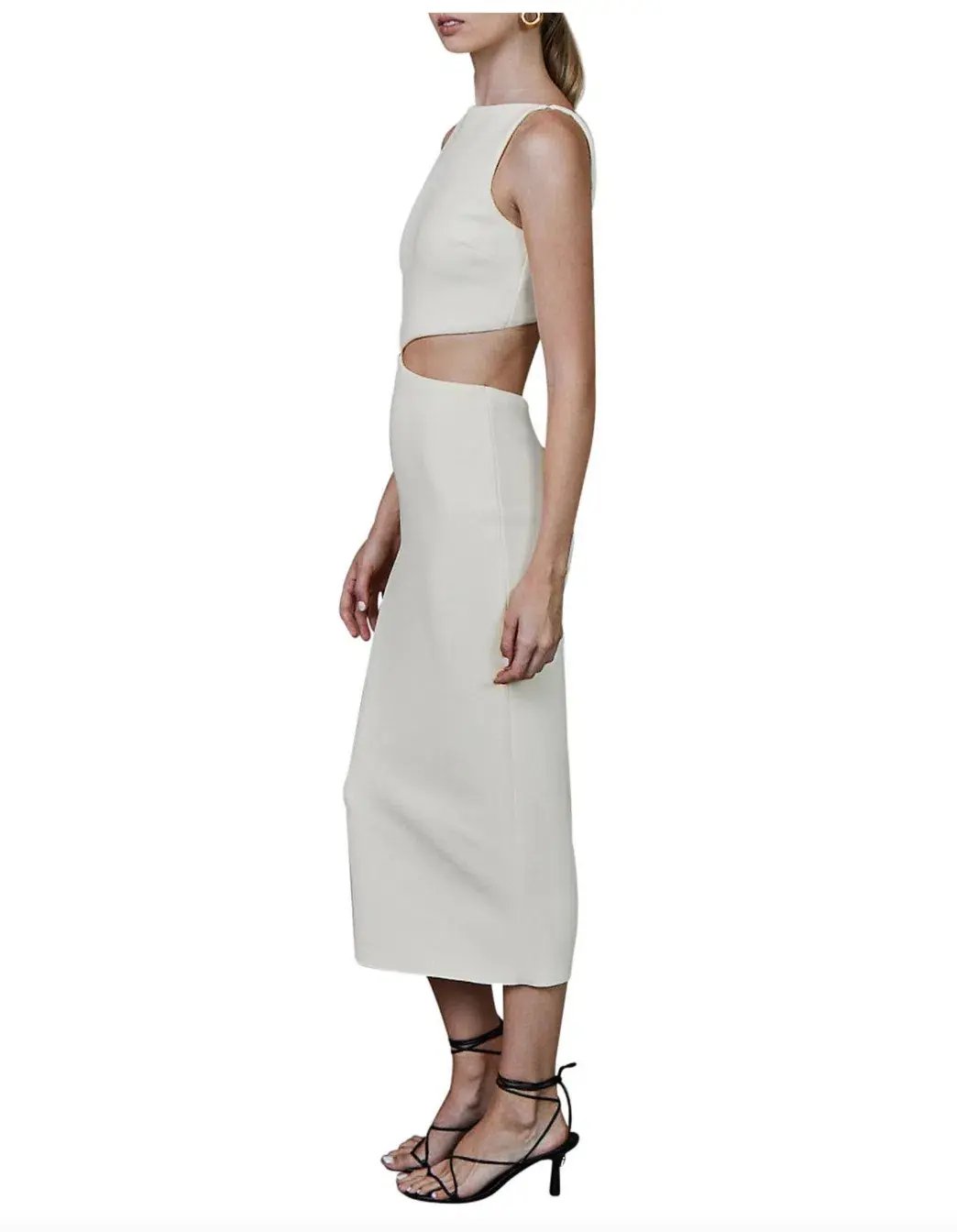 Bec & Bridge Scout Cut Out Midi Dress Ivory Size 10 photo 2