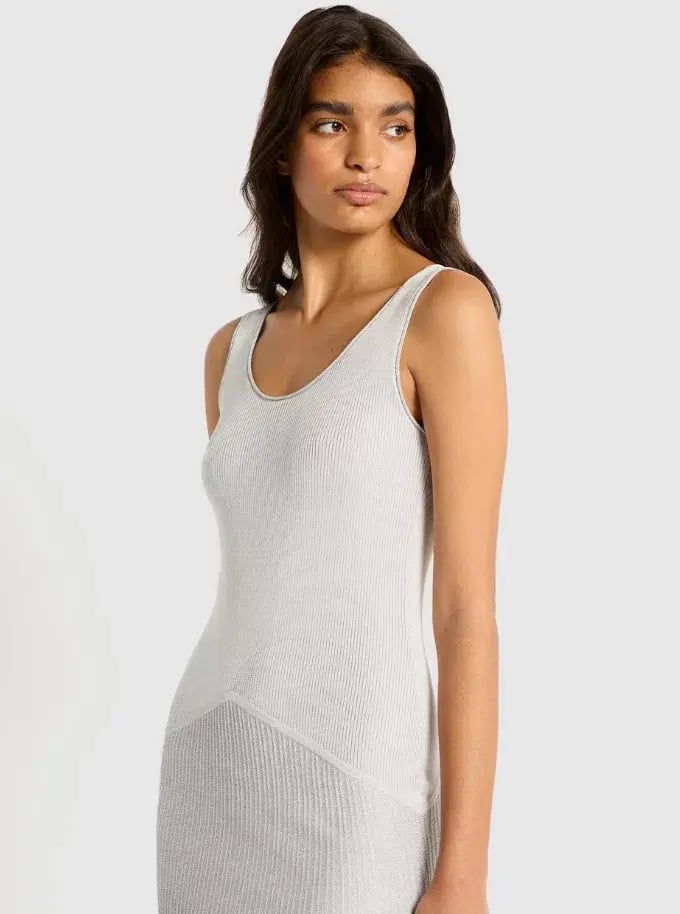 Sass & Bide Sun Energy Knit Dress Silver Size 8 photo 4