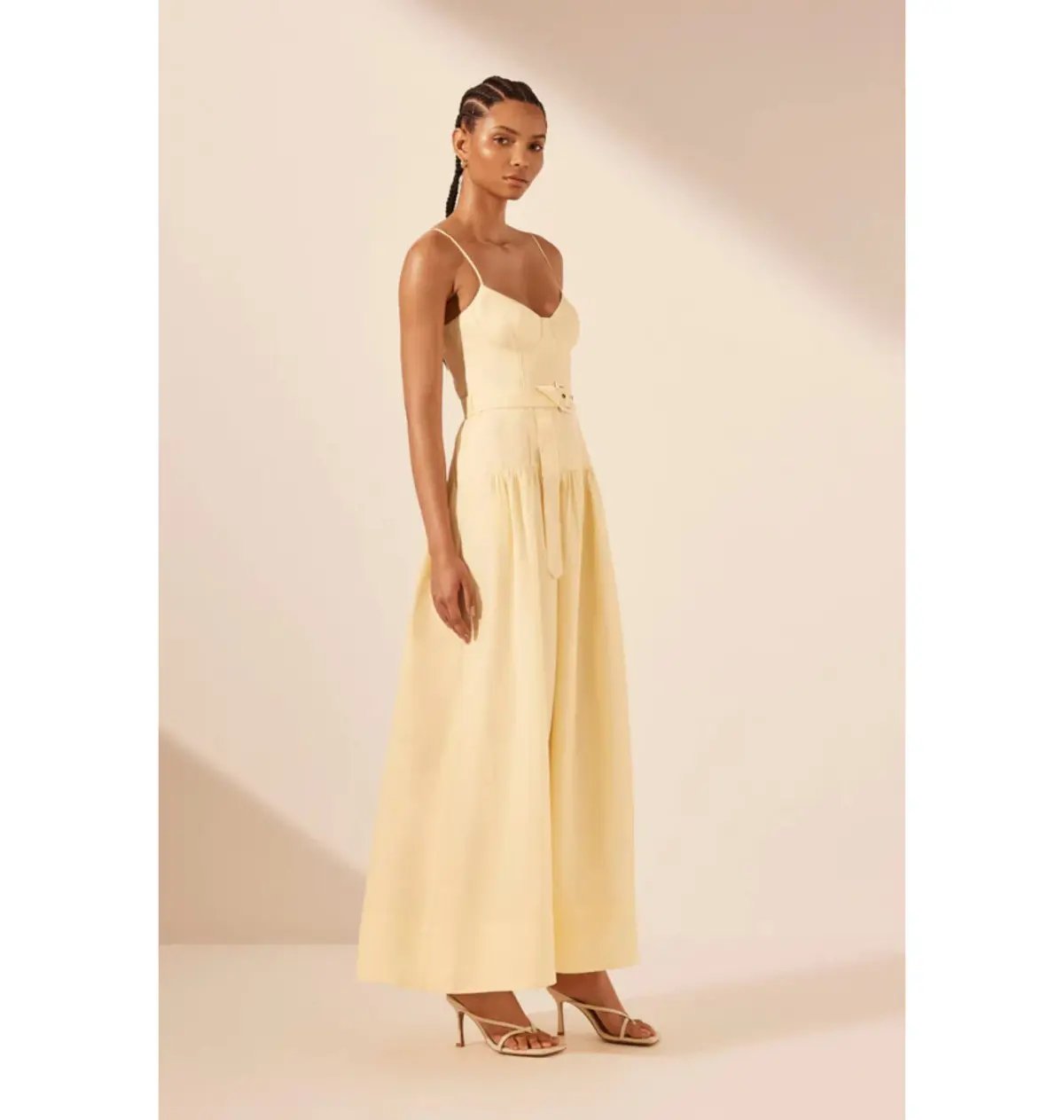 Shona Joy Limon Panelled Bustier Maxi Dress in Lemonade Size AU 12 photo 3