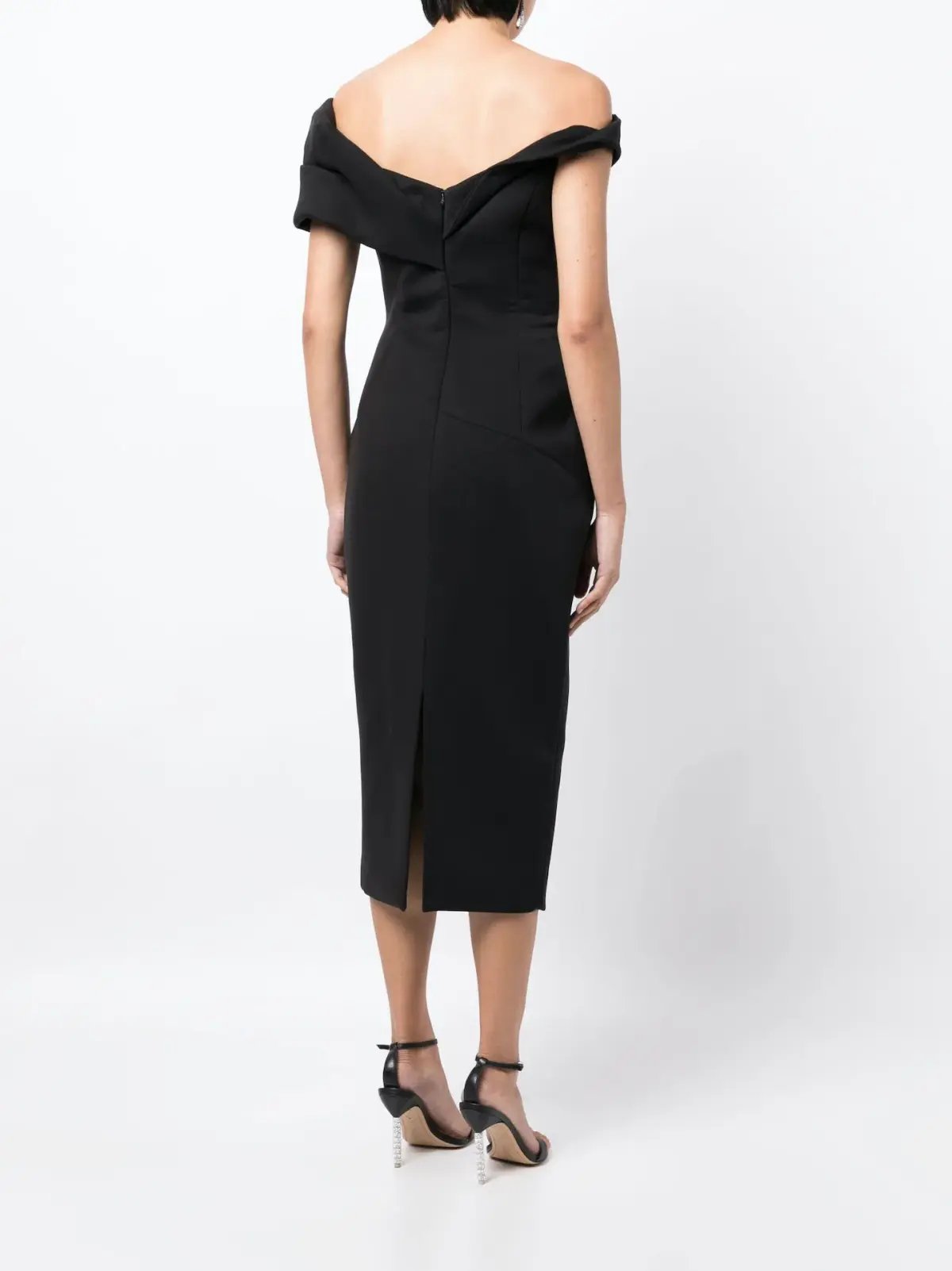 Rachel Gilbert Matteo Midi Dress In Black Size 2 / AU 10 photo 3