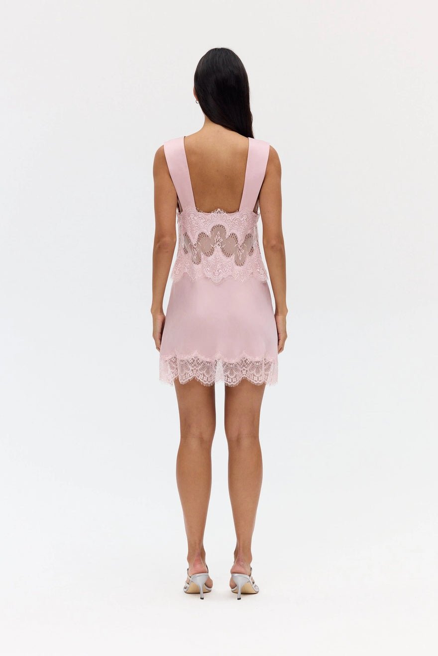 Third Form Visions Lace Mini Dress - Rose photo 4