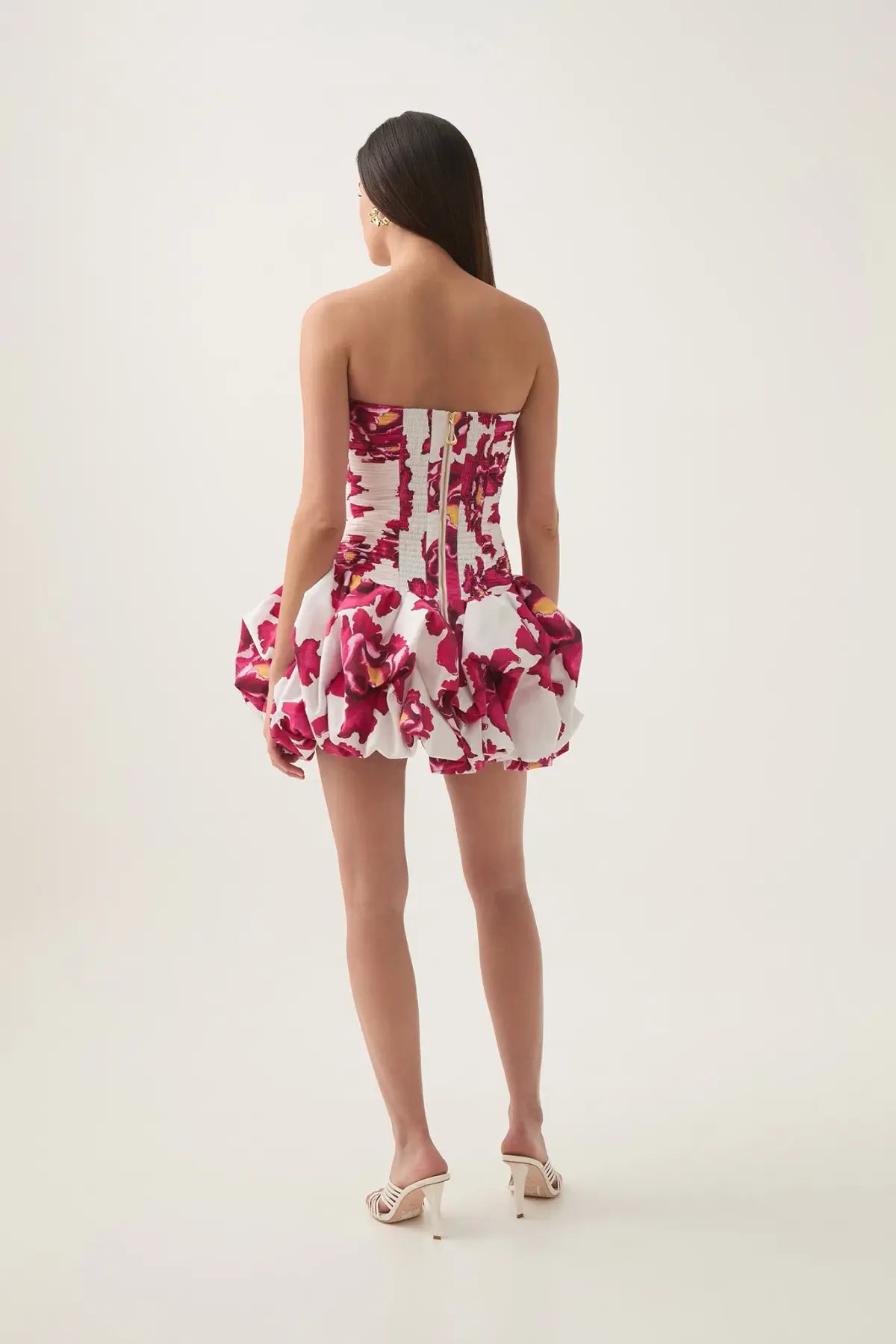 Aje Violette Bubble Hem Mini Dress Boldly Blooming Size 8 photo 3