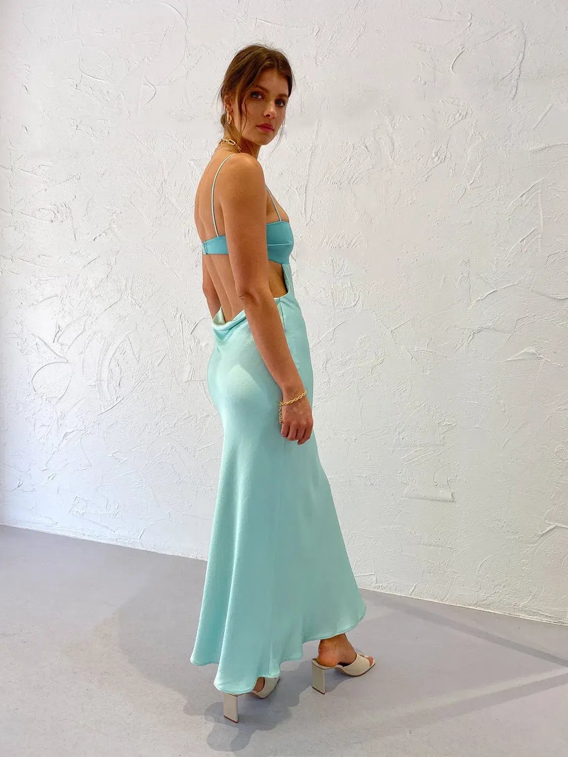 Bec & Bridge Agatha Maxi Dress Cool Mint Size 8 photo 3
