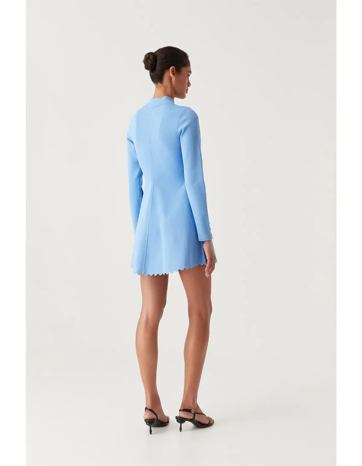 Aje Harmony Knit Mini Dress in Mist Blue Size AU 8 photo 3