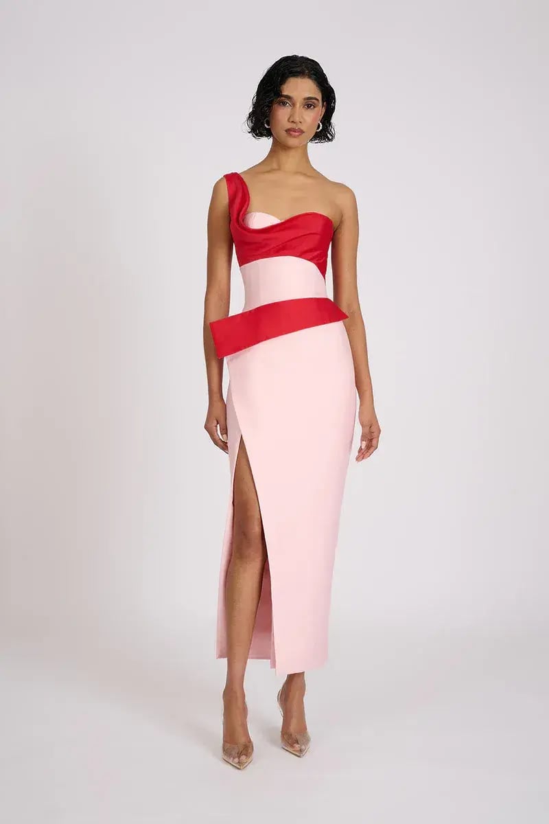 ELIYA THE LABEL CARTIA MIDI DRESS PINK/RED SIZE XS / AU6 photo 5