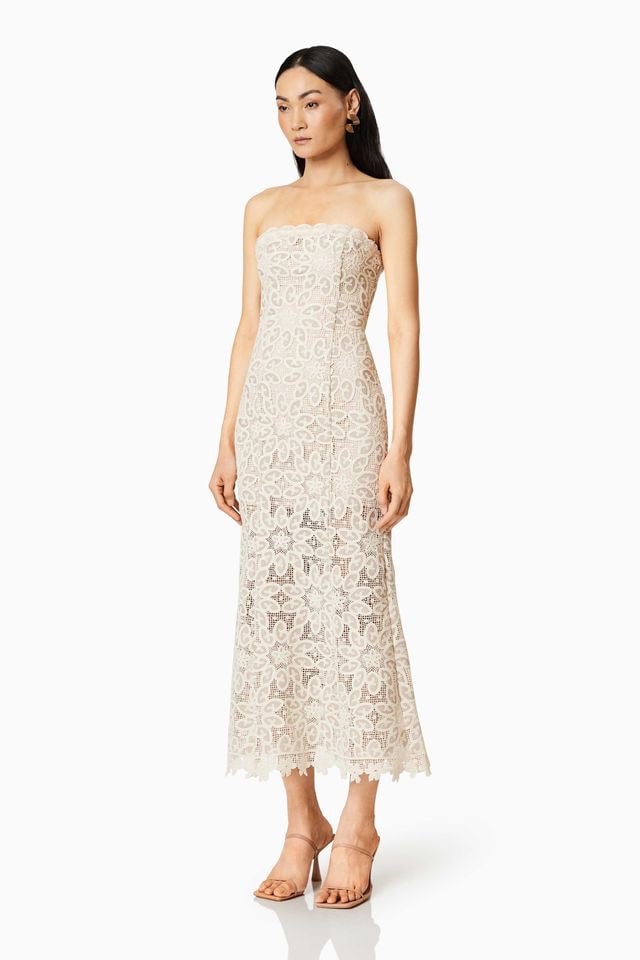 Elliatt Dreamer Dress - Ivory/Taupe photo 2