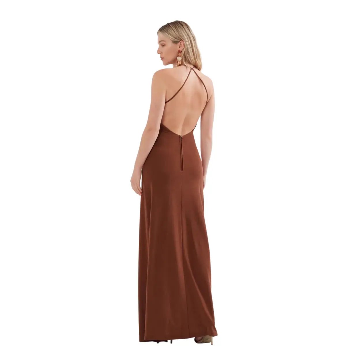 Sonya Moda Keyhole Knitted Gown in Spice Size AU 6 photo 2
