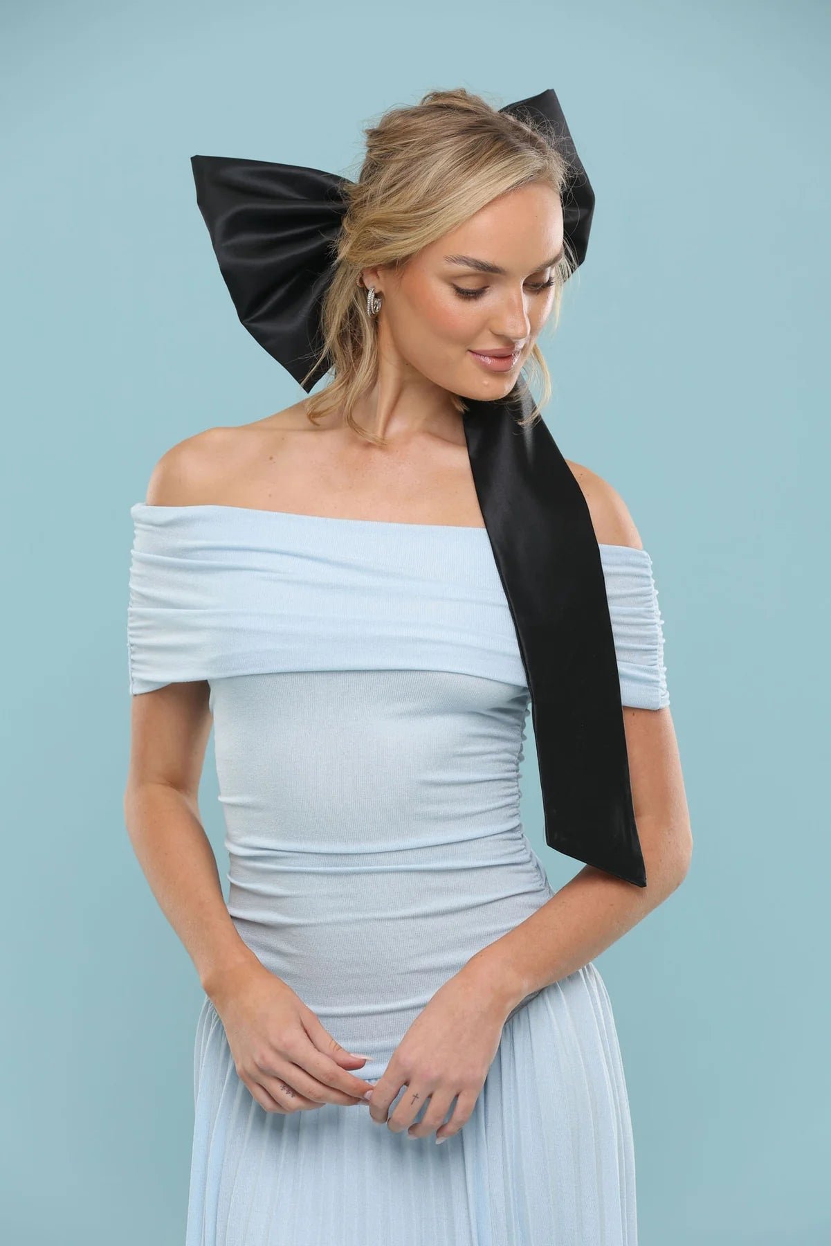 MORGAN & TAYLOR CARMEN OVERSIZED BOW - BLACK photo 3