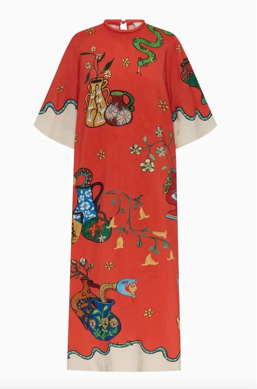 Alémais Rose Tee Midi Dress Red Size AU 16 photo 5
