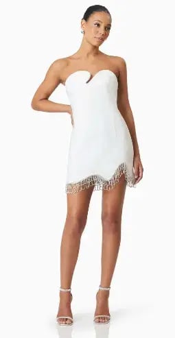 Elliatt Delia Party Mini Dress in White Size 8 photo 6