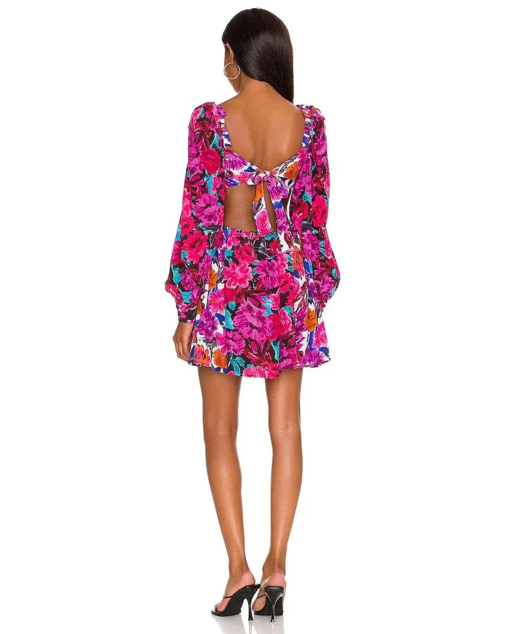 For Love & Lemons Scarlett Mini Dress Pink Size S photo 4