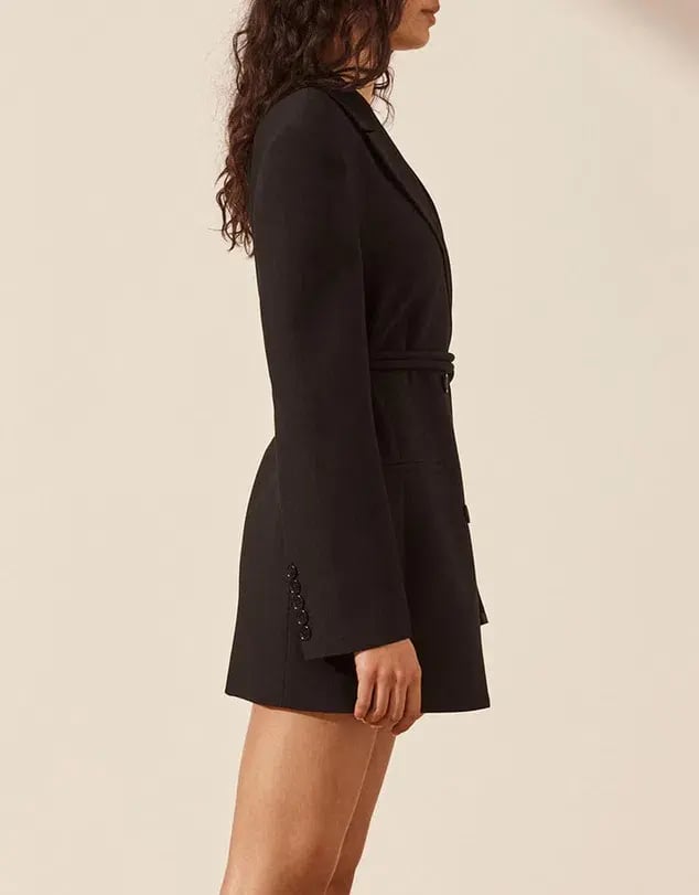 Shona Joy Irena Blazer Mini Dress Black Size 8 photo 4