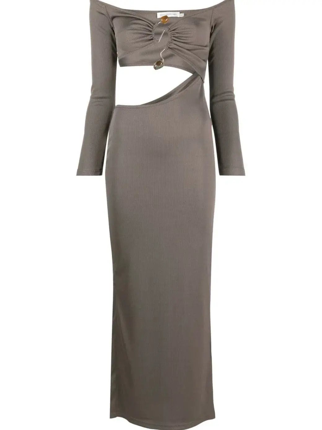 Christopher Esber Distort Quartz Shoulderless Dress Cinder Size 12 AU photo 3