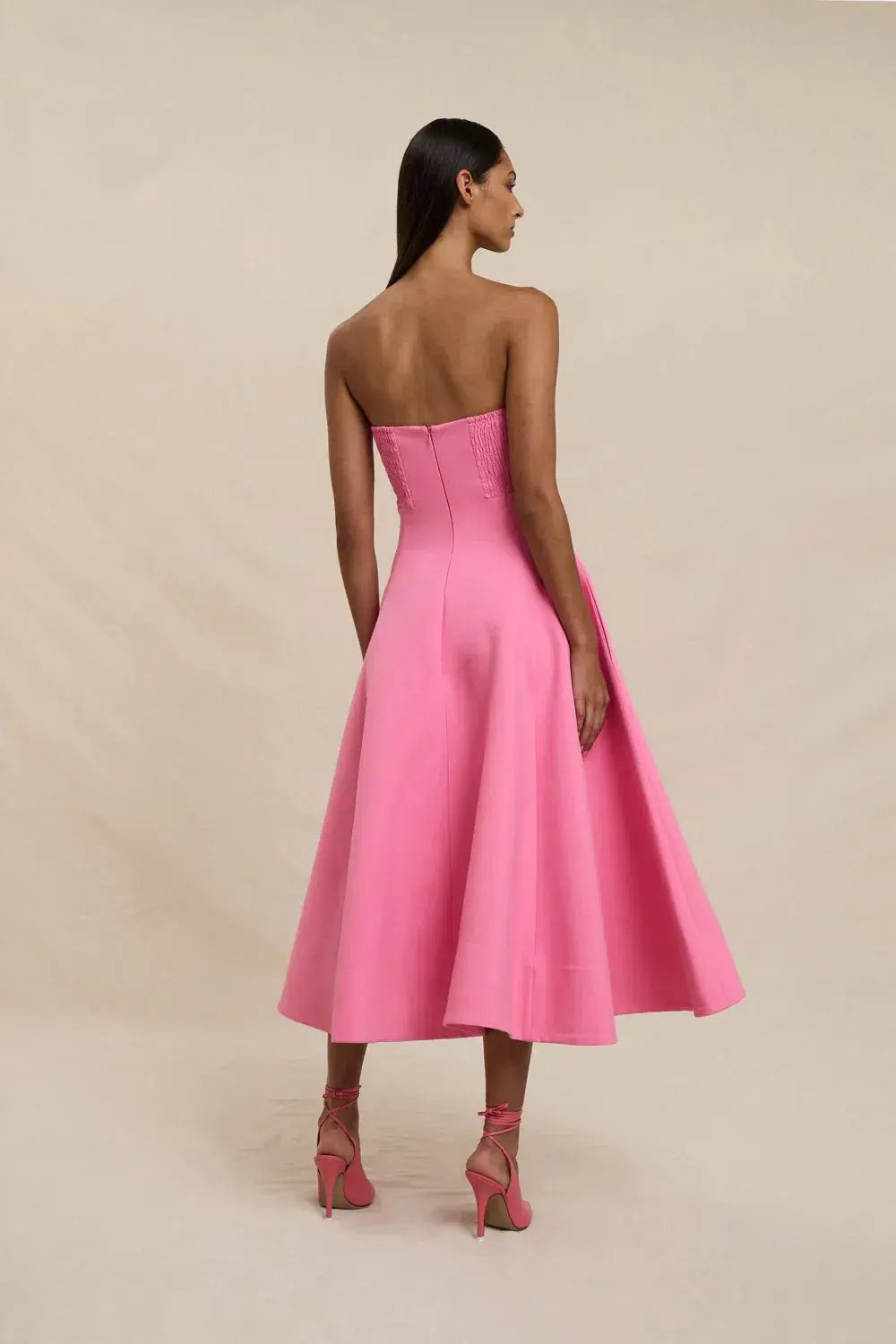 By Johnny Venus Shell Strapless Dress Pink Size AU 10 photo 3