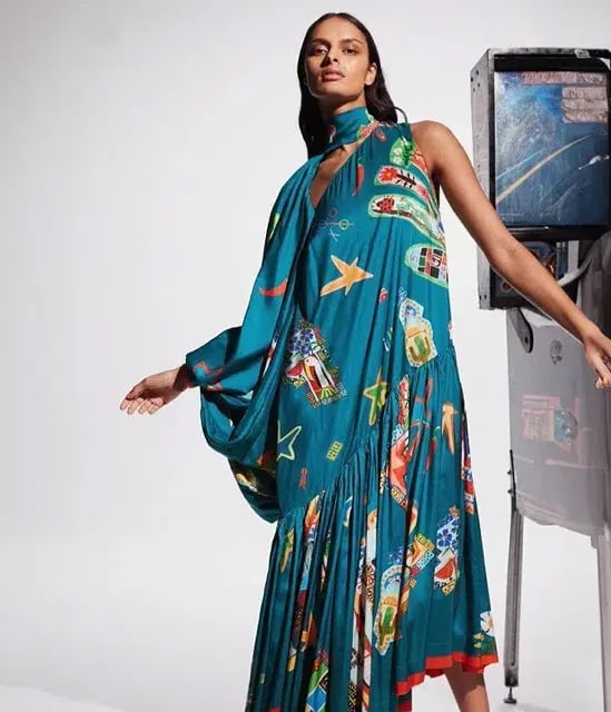 ALEMAIS Rollers Gown Multi Size 10 AU photo 5